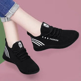 Women's Vulcanized Air Mesh Sneakers – Breathable Casual Shoes - Himpall